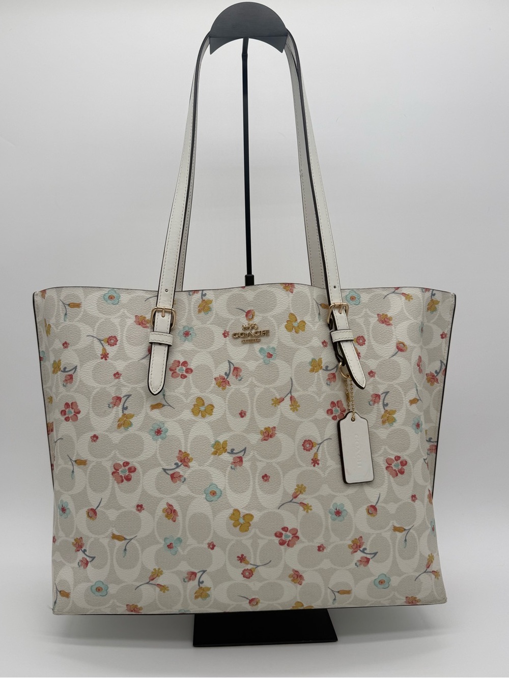 Coach Mollie Tote C8612 Mystical Floral Signature Chalk Multi